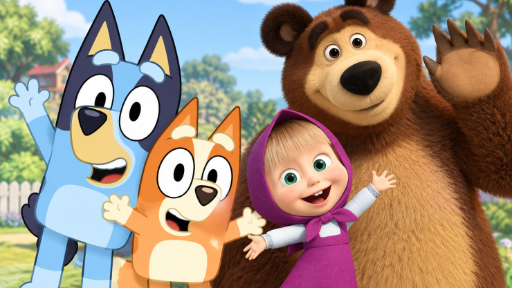 4 episodios de Bluey y Masha y El Oso para enseñar a tus hijos sobre pedir ayuda