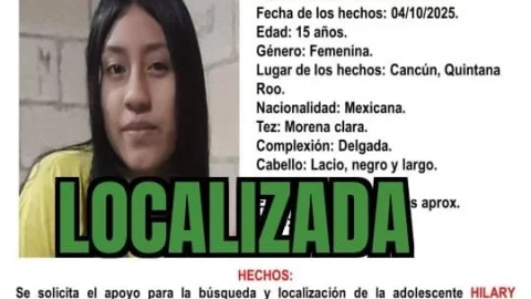 ¡Al momento! Localizan Hilar Aracely Kuyouc de 15 años, reportada como desaparecida en Cancún