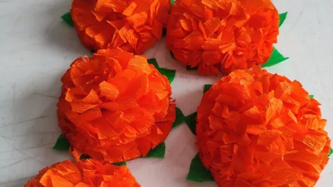 Ideas para hacer flores de cempasúchil con papel crepé