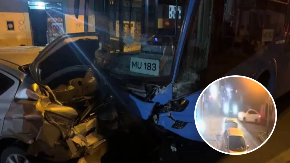 Carambola en el Centro de Mérida deja 10 vehículos dañados y un perrito muerto