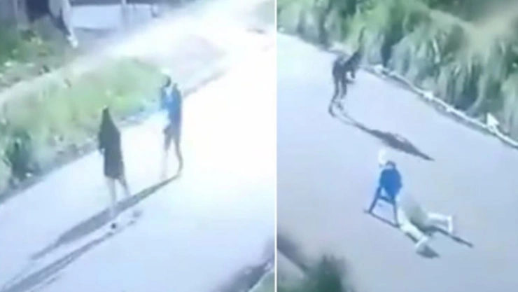 Captan momento en el que hombre es apuñalado por su novia tras ataque de celos