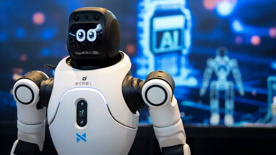 Robot fabricado por Novautek en una exhibición en Hong Kong.