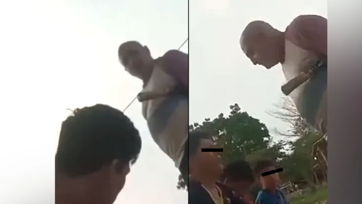 Hombre insulta a niños