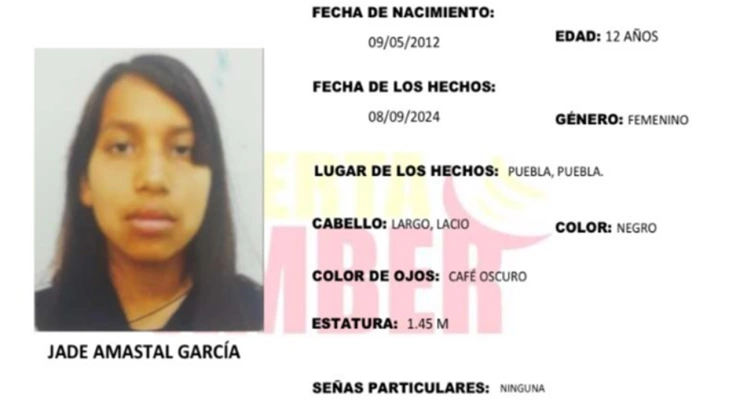 buscan a menor jade amastal garcía desaparecida lomas de san miguel
