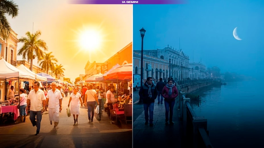 Estado del tiempo en Tabasco: Lluvias ligeras y vientos del sur para este viernes.