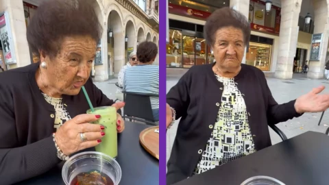 VIDEO_ Abuelita mexicana prueba el matcha por primera vez y así reaccionó a su sabor.jpg