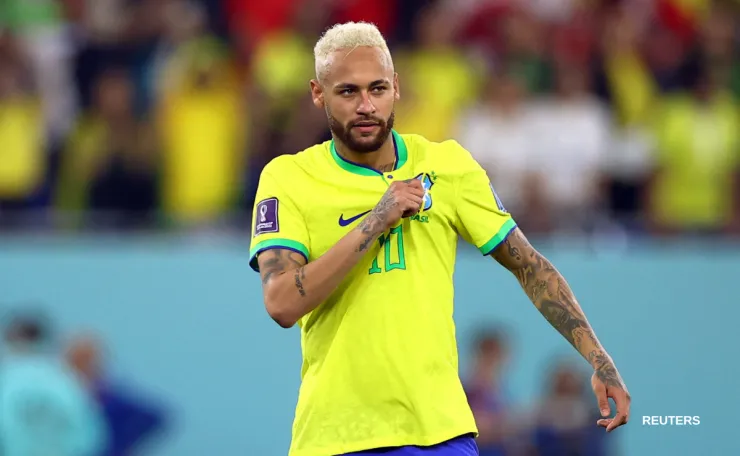Neymar con la selección de Brasil