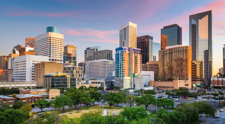 Postal de la ciudad de Houston, Texas.