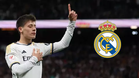 Arda Güler celebrando un gol con el Real Madrid