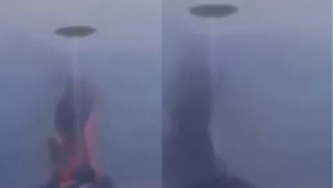 OVNI en volcán de Japón