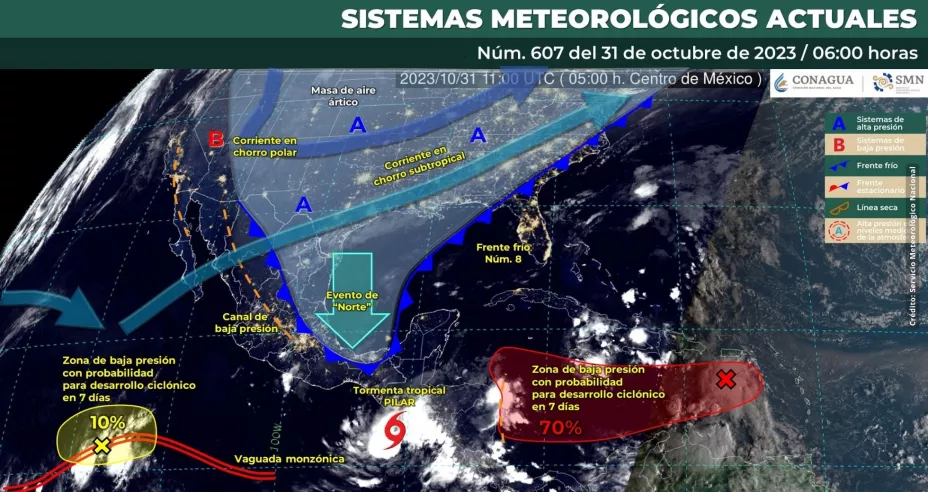 ¿Cuál es es el pronóstico del clima en México para este martes 31 de octubre?.jpg