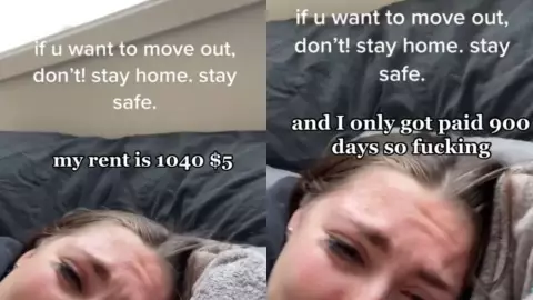 Joven llora por independizarse