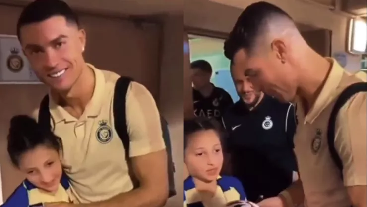 Niña ciega conoce a Cristiano Ronaldo
