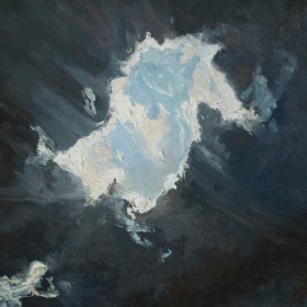 Juan Carlos del Valle, Génesis, 2016, óleo sobre tela, 50 x 60 cm