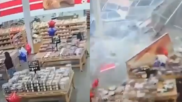 Colapso de un techo de tienda en EUA