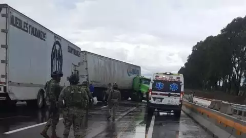 Accidente autopista México-Puebla hoy