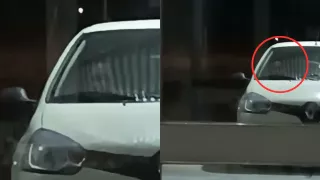 Captan en video una figura aterradora al interior de un auto en un hospital en Mendoza