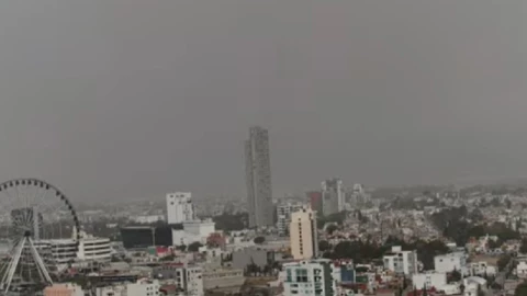 Puebla se pint&oacute; de gris tras la ca&iacute;da de ceniza del Popocat&eacute;petl.