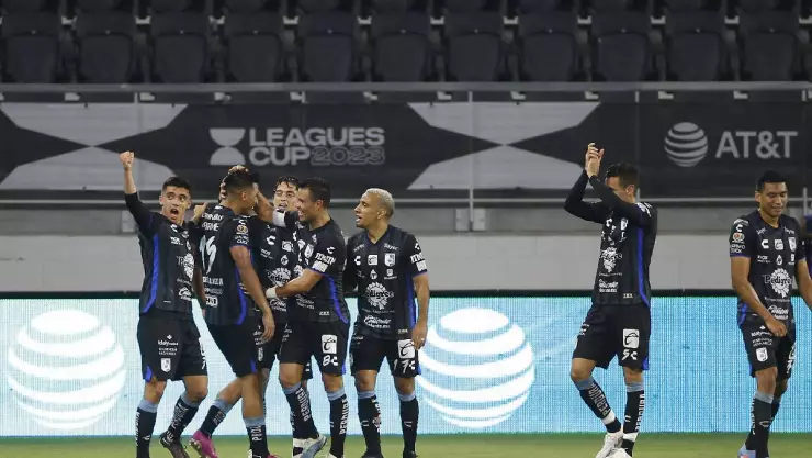 Queretaro festeja gol Leagues Cup 2023