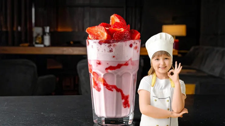 Cómo hacer un batido de fresa sin lactosa para que los chicos lleven a la escuela