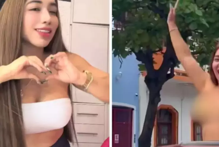 ¿Quién es Verito Aguass, la actriz de contenido para adultos que paseó en topless por Veracruz?