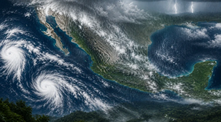 Por el monzón mexicano y dos ondas tropicales: Estos son los estados donde habrá intensas lluvias hoy lunes 24 de agosto en México