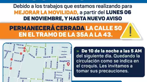 Anuncian cierre de calles en Mérida y revelan rutas alternas