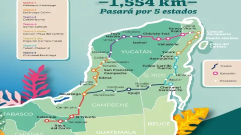 Esta es la ruta del Tren Maya