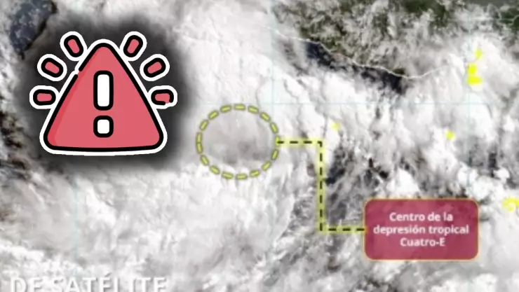 ¡Atención! Se forma la Depresión Tropical Cuatro-E y causará lluvia en estos estados