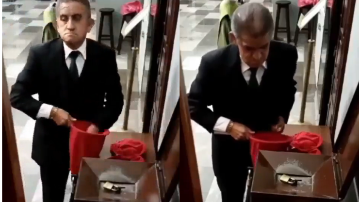 Hombre se roba limosna de iglesia en Puebla