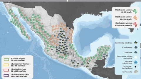 Clima en México hoy 17 de abril de 2024