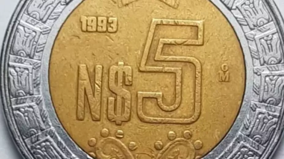 Moneda de 5 Nuevos Pesos se vende hasta en $2 mil 850