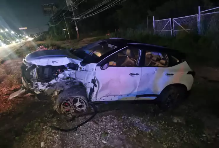 Se registró un aparatoso accidente en el Boulevard Colosio en Cancún hoy 12 de octubre de 2024