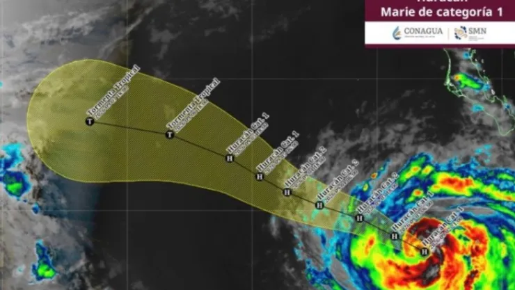 Huracán “Marie” se intensifica a categoría 1: ¿qué estados se verán más afectados por lluvias?
