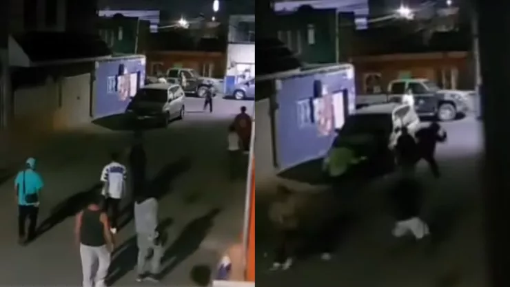 Captan momento en el que se desata riña con machetes en Macías Arellano en Aguascalientes