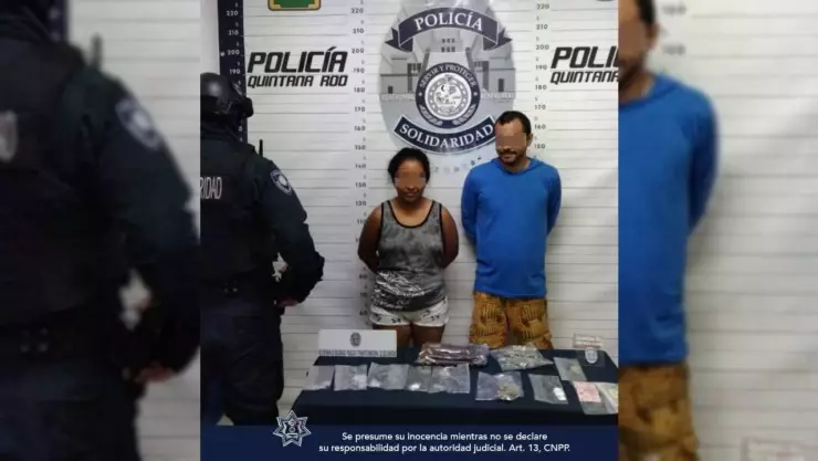 Autoridades detienen a dos personas por venta de drogas en Solidaridad