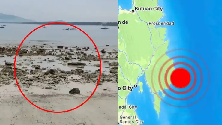 Mar se aleja en Filipinas