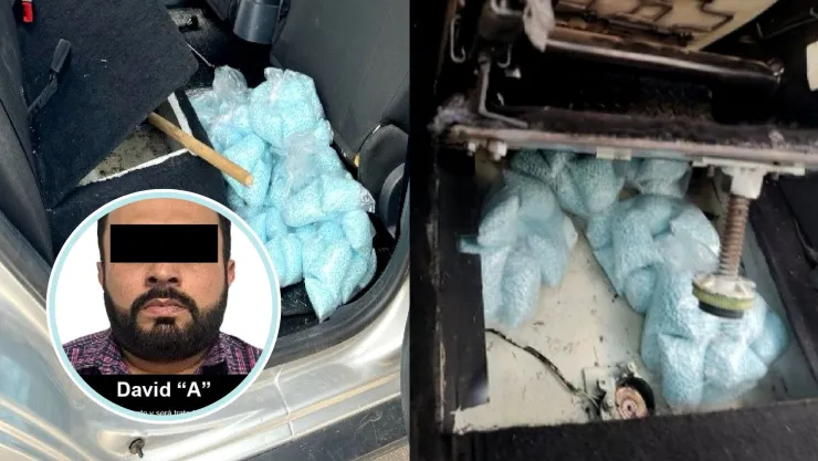 Detienen a hombre con un millón de pastillas de fentanilo.