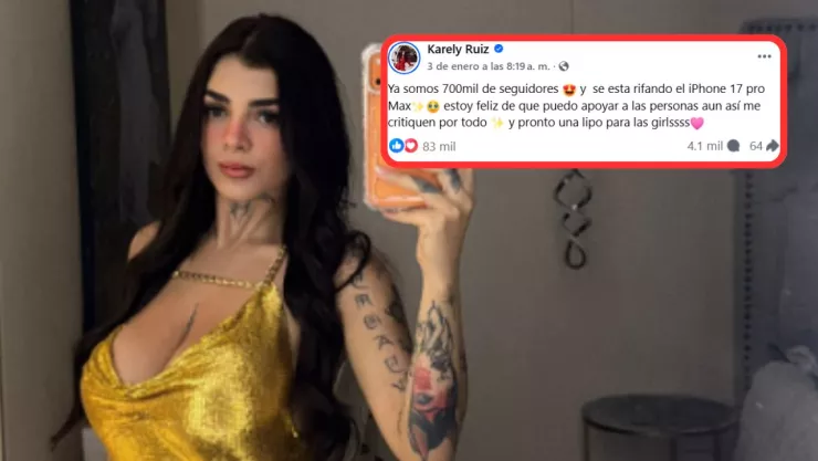 Influencer Karely Ruiz sorteará lipoescultura y priorizará evaluación médica de la ganadora