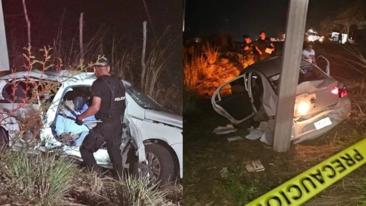 Mueren 4 funcionarios en choque en Chiapas