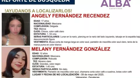 Alerta Amber en Zacatecas: Desaparecen Melany y Angely en Valparaíso; esto se sabe