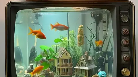 Utiliza tu televisor viejo para hacer una pecera única en tu hogar