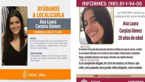 ¿La reconoces_ Ana Laura Carpizo fue vista por última vez en Campeche