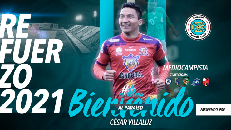 César Villaluz jugará en el futbol mexicano con el Cancún F.C.