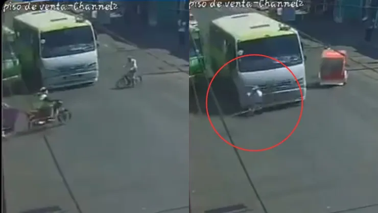 VIDEO: En Valle de Chalco, un abuelito en bicicleta fue atropellado por un camión