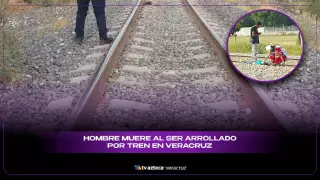 Hombre muere al ser arrollado por tren en Veracruz