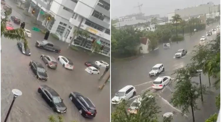 Autos inundados en Florida
