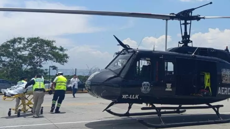Trasladan por aire a joven con quemaduras del 50% desde Guerrero al CENIAQ en CDMX