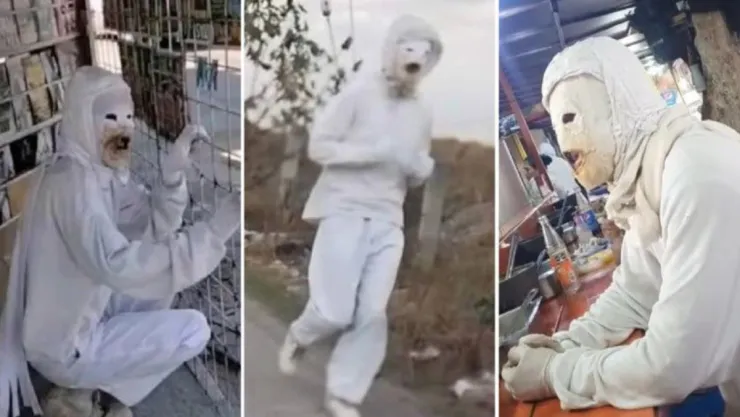 VIDEO El misterioso hombre de blanco de Coacalco, Edomex