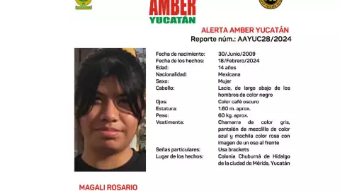 Alerta Amber_ Buscan a Magali Ordóñez, joven desaparecida en Yucatán